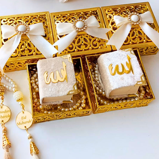 Personalized Wedding Favor Stylish Mini Quran Tasbeeh Set Pearl Decor - Islamic Elite Favors is a handmade gift shop offering a wide variety of unique and personalized gifts for all occasions. Whether you're looking for the perfect Ramadan, Eid, Hajj, wedding gift or something special for a birthday, baby shower or anniversary, we have something for everyone. High quality, made with love.