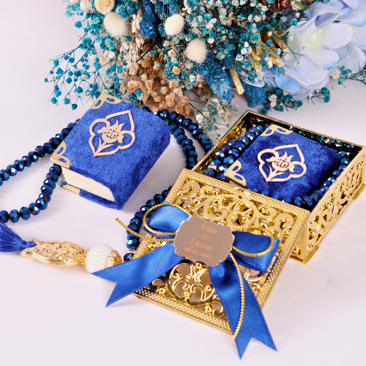 Personalized Wedding Favor Stylish Mini Quran Crystal Tasbeeh Set - Islamic Elite Favors is a handmade gift shop offering a wide variety of unique and personalized gifts for all occasions. Whether you're looking for the perfect Ramadan, Eid, Hajj, wedding gift or something special for a birthday, baby shower or anniversary, we have something for everyone. High quality, made with love.