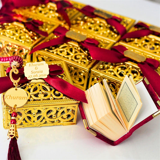 Personalized Wedding Favor Stylish Mini Quran Tasbeeh Set Tag Decor - Islamic Elite Favors is a handmade gift shop offering a wide variety of unique and personalized gifts for all occasions. Whether you're looking for the perfect Ramadan, Eid, Hajj, wedding gift or something special for a birthday, baby shower or anniversary, we have something for everyone. High quality, made with love.