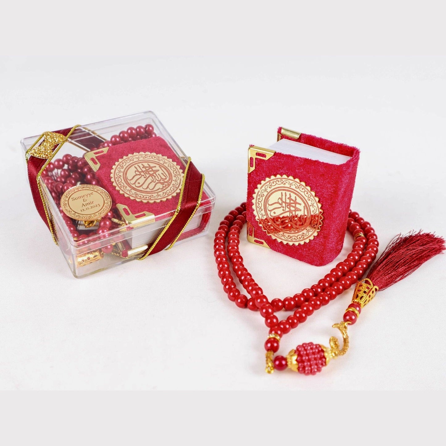 Personalized Mini Quran Pearl Prayer Bead Bow Tie Décor Wedding Favor - Islamic Elite Favors is a handmade gift shop offering a wide variety of unique and personalized gifts for all occasions. Whether you're looking for the perfect Ramadan, Eid, Hajj, wedding gift or something special for a birthday, baby shower or anniversary, we have something for everyone. High quality, made with love.