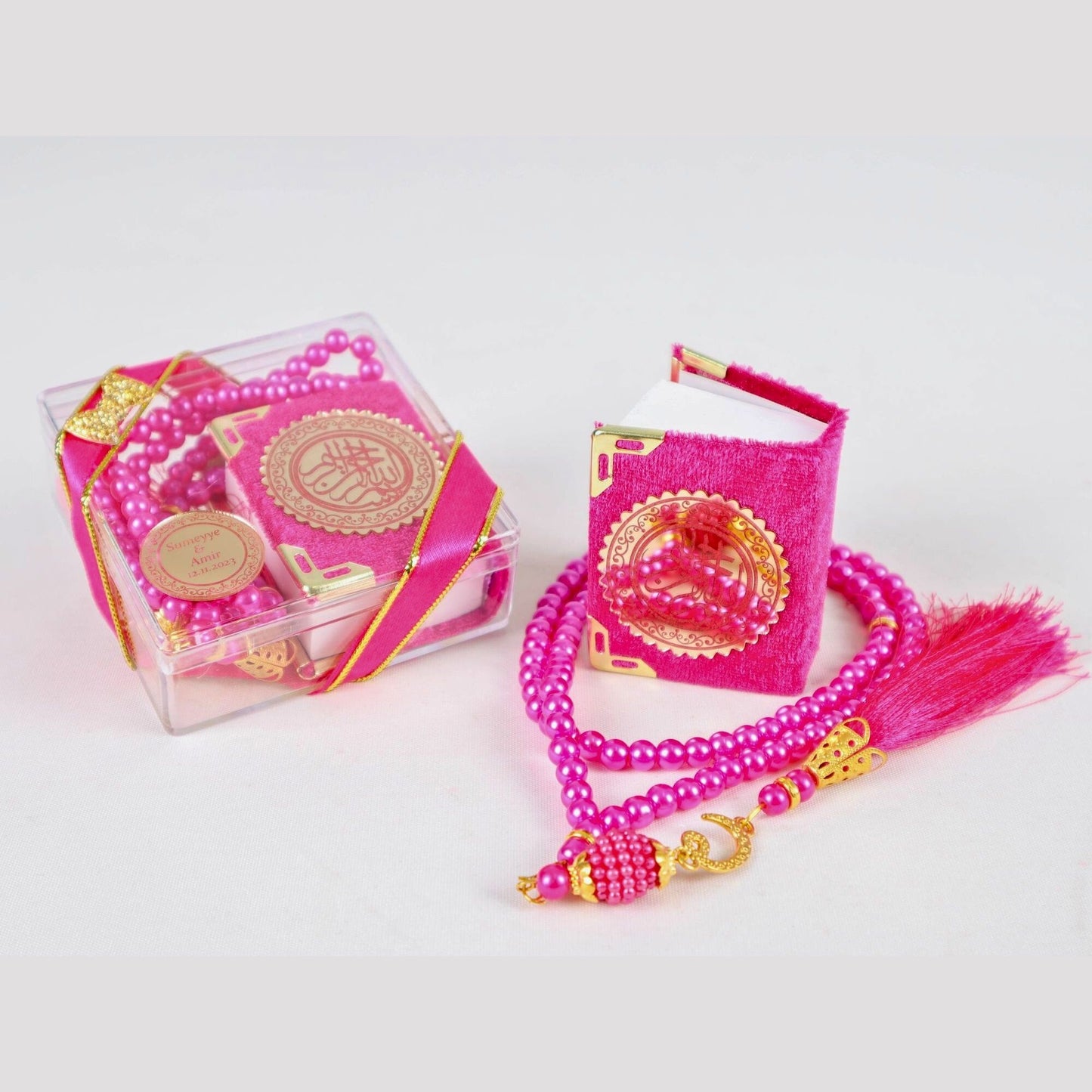 Personalized Mini Quran Pearl Prayer Bead Bow Tie Décor Wedding Favor - Islamic Elite Favors is a handmade gift shop offering a wide variety of unique and personalized gifts for all occasions. Whether you're looking for the perfect Ramadan, Eid, Hajj, wedding gift or something special for a birthday, baby shower or anniversary, we have something for everyone. High quality, made with love.