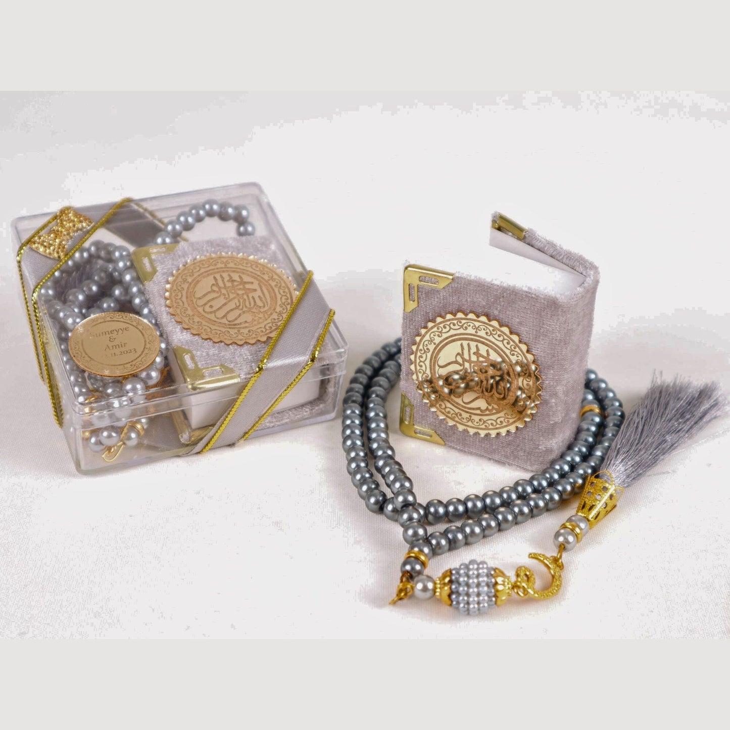 Personalized Mini Quran Pearl Prayer Bead Bow Tie Décor Wedding Favor - Islamic Elite Favors is a handmade gift shop offering a wide variety of unique and personalized gifts for all occasions. Whether you're looking for the perfect Ramadan, Eid, Hajj, wedding gift or something special for a birthday, baby shower or anniversary, we have something for everyone. High quality, made with love.