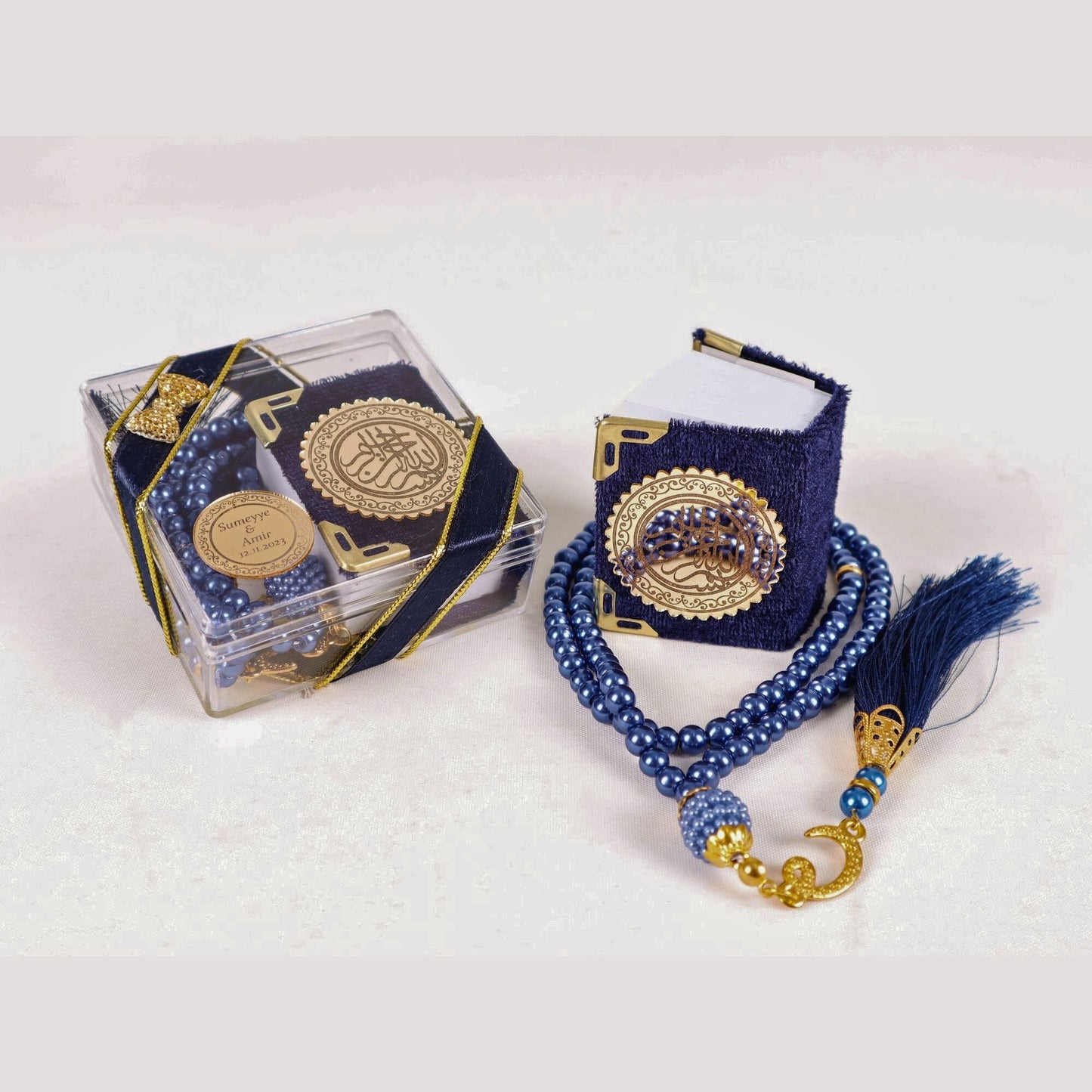 Personalized Mini Quran Pearl Prayer Bead Bow Tie Décor Wedding Favor - Islamic Elite Favors is a handmade gift shop offering a wide variety of unique and personalized gifts for all occasions. Whether you're looking for the perfect Ramadan, Eid, Hajj, wedding gift or something special for a birthday, baby shower or anniversary, we have something for everyone. High quality, made with love.