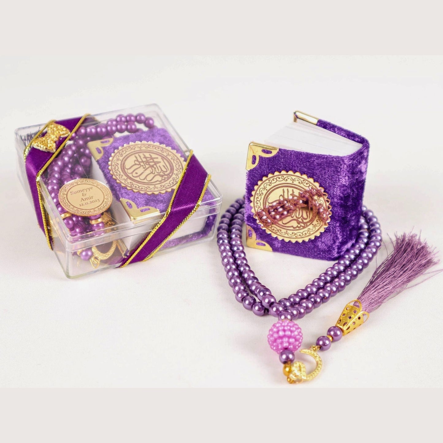 Personalized Mini Quran Pearl Prayer Bead Bow Tie Décor Wedding Favor - Islamic Elite Favors is a handmade gift shop offering a wide variety of unique and personalized gifts for all occasions. Whether you're looking for the perfect Ramadan, Eid, Hajj, wedding gift or something special for a birthday, baby shower or anniversary, we have something for everyone. High quality, made with love.