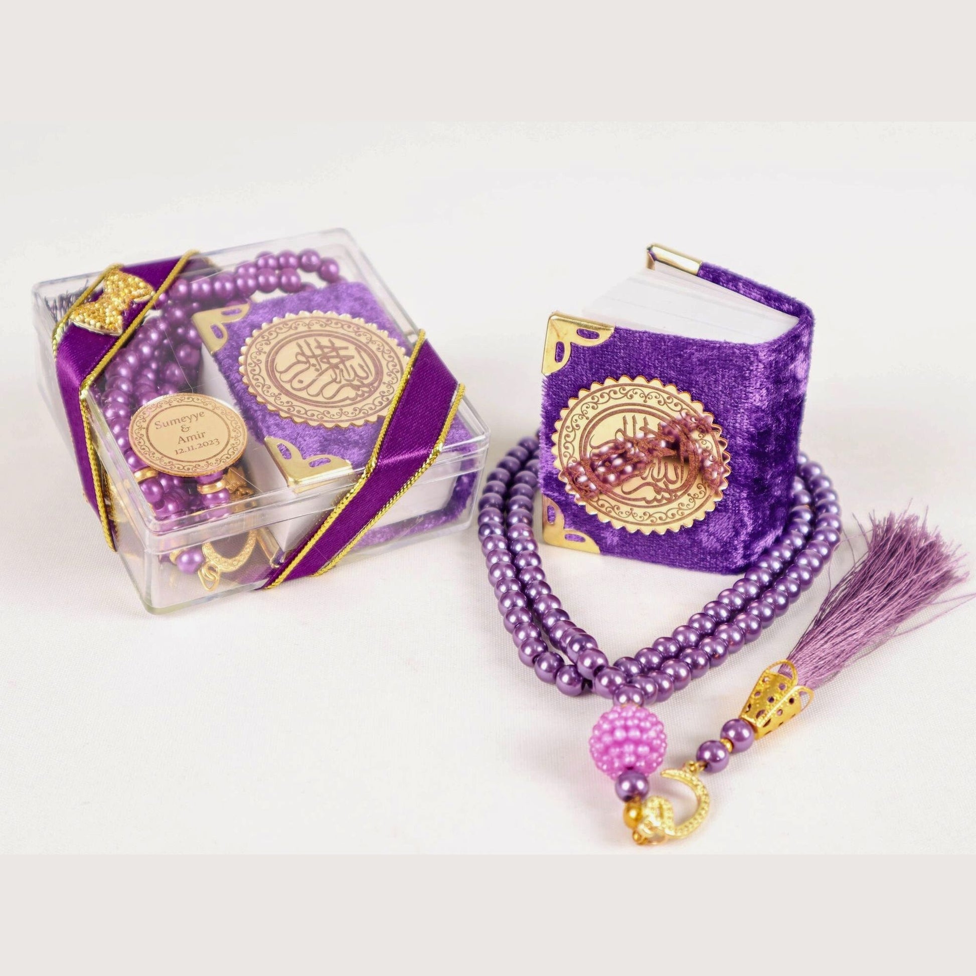 Personalized Mini Quran Pearl Prayer Bead Bow Tie Décor Wedding Favor - Islamic Elite Favors is a handmade gift shop offering a wide variety of unique and personalized gifts for all occasions. Whether you're looking for the perfect Ramadan, Eid, Hajj, wedding gift or something special for a birthday, baby shower or anniversary, we have something for everyone. High quality, made with love.