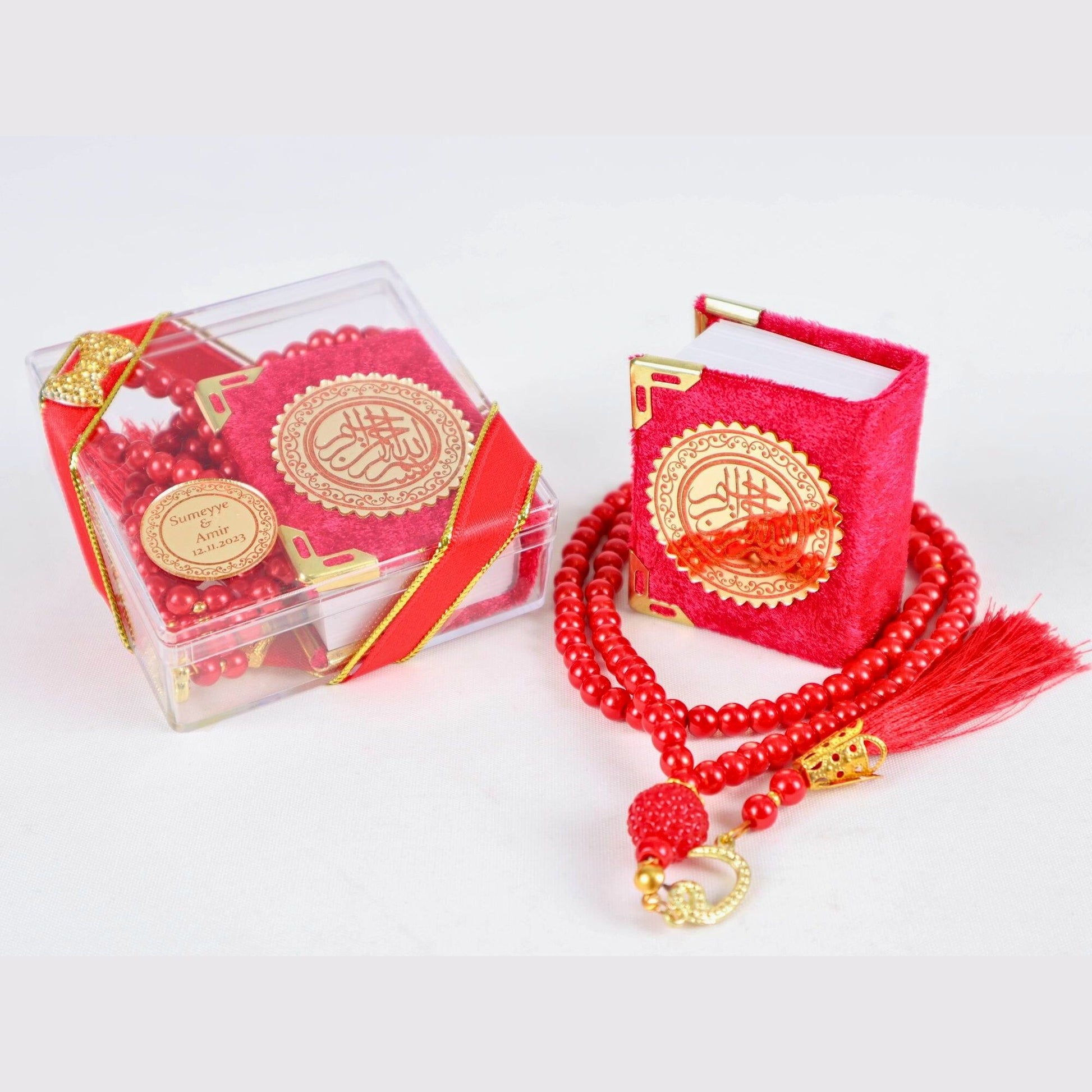 Personalized Mini Quran Pearl Prayer Bead Bow Tie Décor Wedding Favor - Islamic Elite Favors is a handmade gift shop offering a wide variety of unique and personalized gifts for all occasions. Whether you're looking for the perfect Ramadan, Eid, Hajj, wedding gift or something special for a birthday, baby shower or anniversary, we have something for everyone. High quality, made with love.