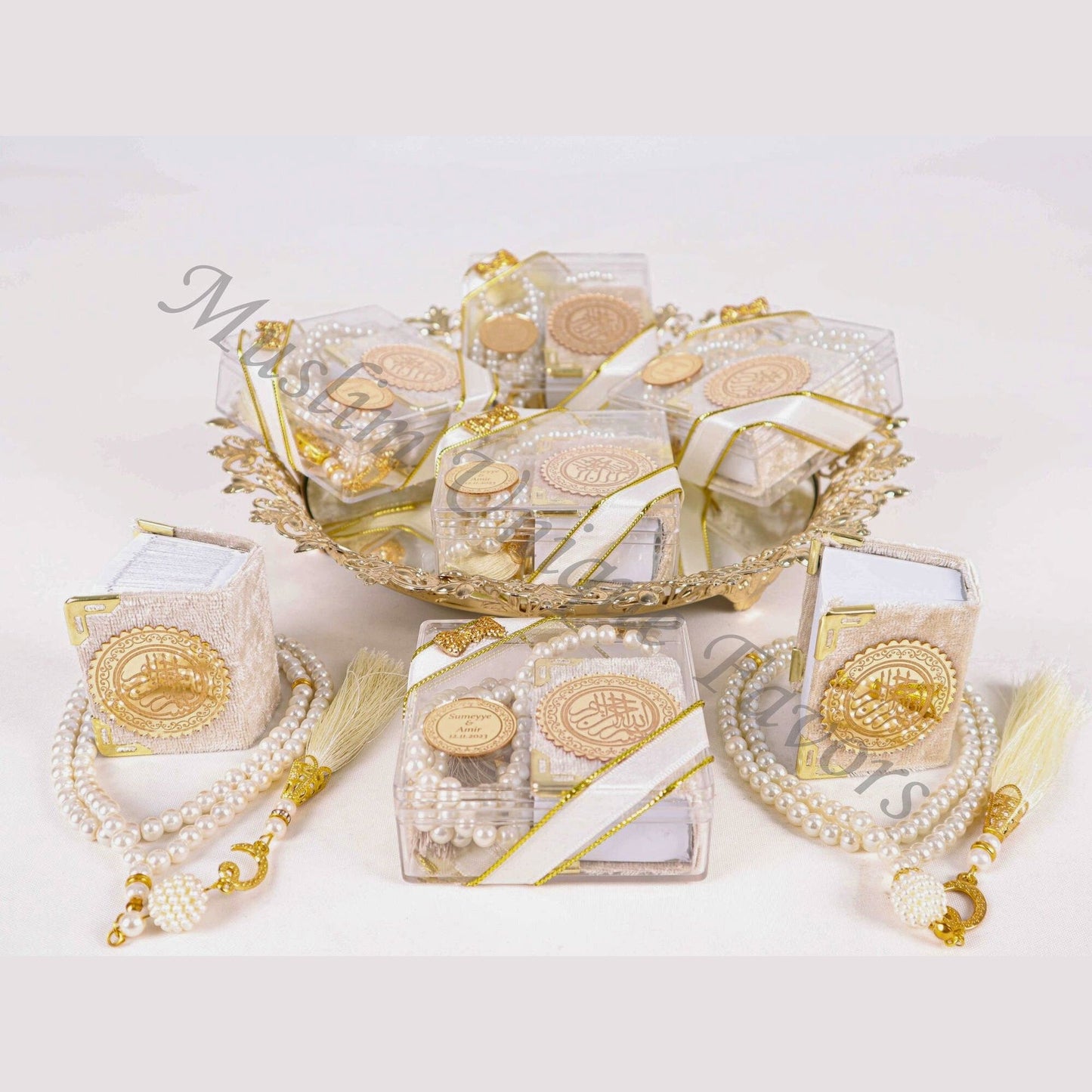 Personalized Mini Quran Pearl Prayer Bead Bow Tie Décor Wedding Favor - Islamic Elite Favors is a handmade gift shop offering a wide variety of unique and personalized gifts for all occasions. Whether you're looking for the perfect Ramadan, Eid, Hajj, wedding gift or something special for a birthday, baby shower or anniversary, we have something for everyone. High quality, made with love.