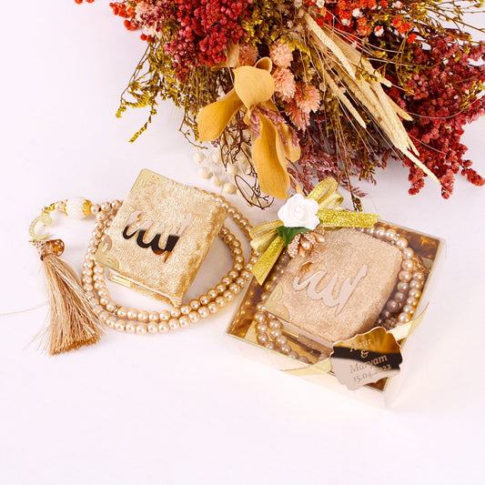 Personalized Mini Quran Pearl Prayer Beads Flower Décor Wedding Favor - Islamic Elite Favors is a handmade gift shop offering a wide variety of unique and personalized gifts for all occasions. Whether you're looking for the perfect Ramadan, Eid, Hajj, wedding gift or something special for a birthday, baby shower or anniversary, we have something for everyone. High quality, made with love.