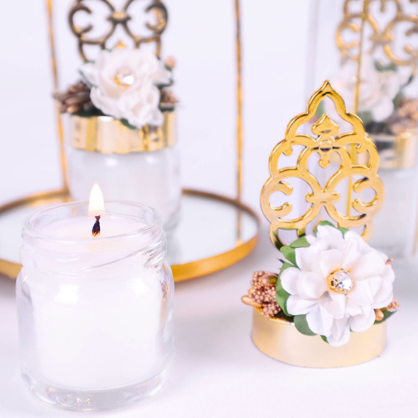 Personalized Wedding Favor Glass Candle Holder Rose with Plexi Theme - Islamic Elite Favors is a handmade gift shop offering a wide variety of unique and personalized gifts for all occasions. Whether you're looking for the perfect Ramadan, Eid, Hajj, wedding gift or something special for a birthday, baby shower or anniversary, we have something for everyone. High quality, made with love.