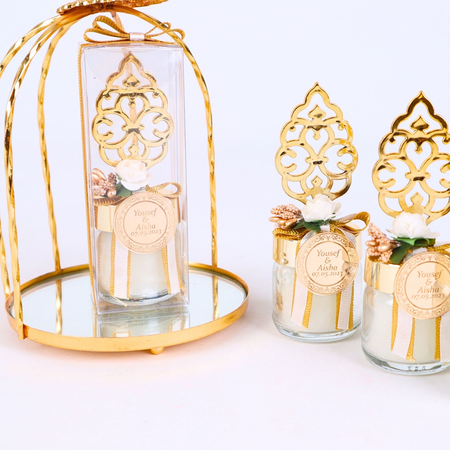 Personalized Wedding Favor Glass Candle Holder Rose Theme Flowered - Islamic Elite Favors is a handmade gift shop offering a wide variety of unique and personalized gifts for all occasions. Whether you're looking for the perfect Ramadan, Eid, Hajj, wedding gift or something special for a birthday, baby shower or anniversary, we have something for everyone. High quality, made with love.