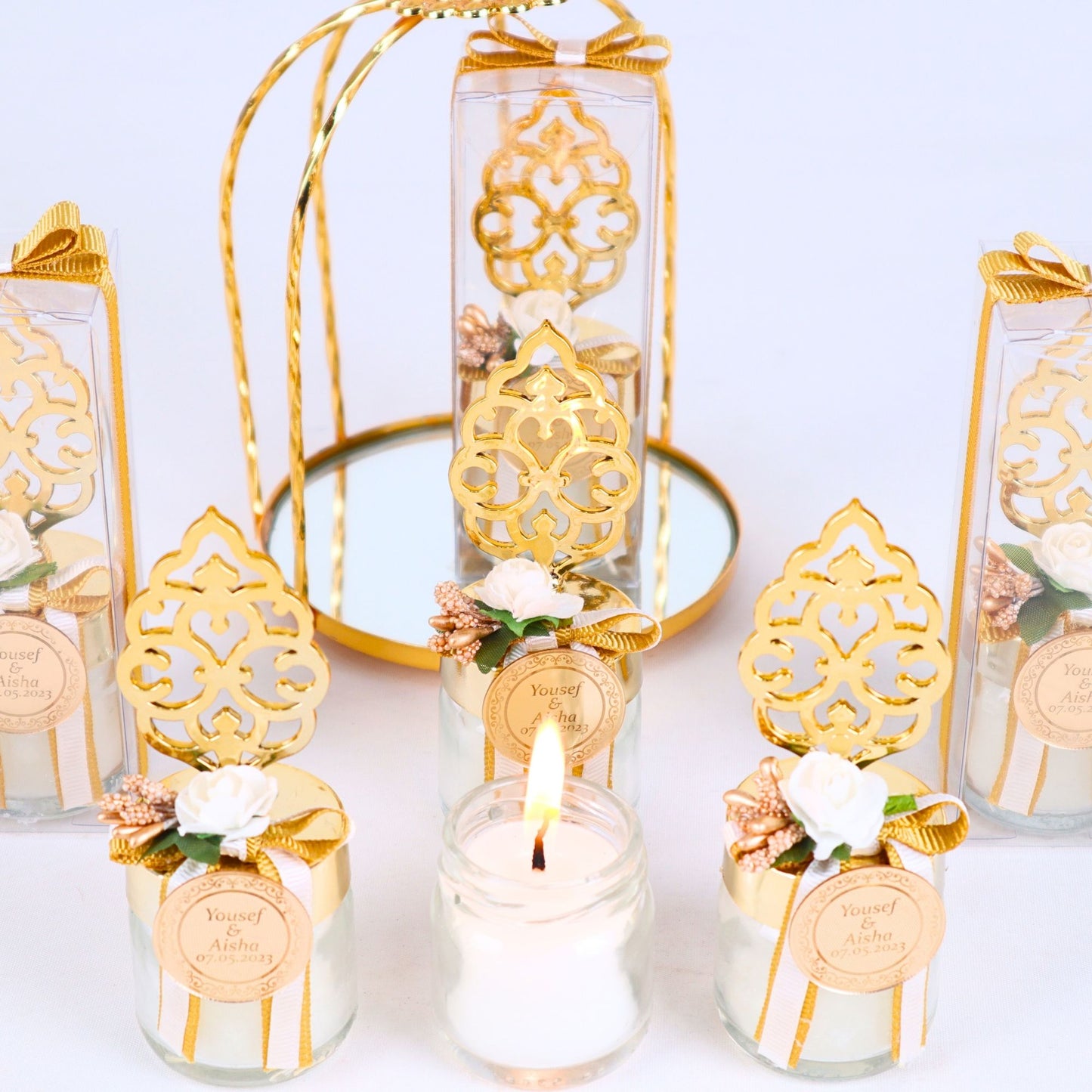 Personalized Wedding Favor Glass Candle Holder Rose Theme Flowered - Islamic Elite Favors is a handmade gift shop offering a wide variety of unique and personalized gifts for all occasions. Whether you're looking for the perfect Ramadan, Eid, Hajj, wedding gift or something special for a birthday, baby shower or anniversary, we have something for everyone. High quality, made with love.