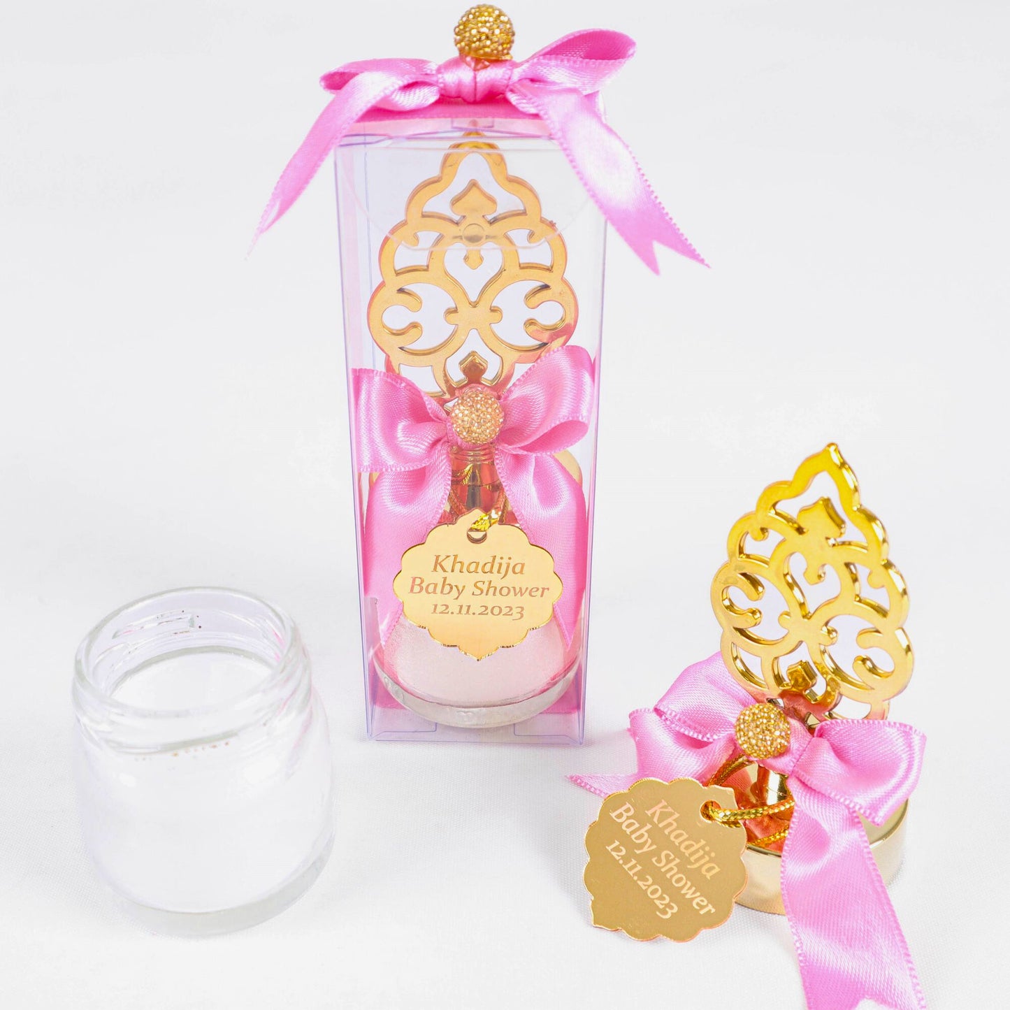 Personalized Wedding Favor Glass Candle Holder Knob with Plexi Theme - Islamic Elite Favors is a handmade gift shop offering a wide variety of unique and personalized gifts for all occasions. Whether you're looking for the perfect Ramadan, Eid, Hajj, wedding gift or something special for a birthday, baby shower or anniversary, we have something for everyone. High quality, made with love.