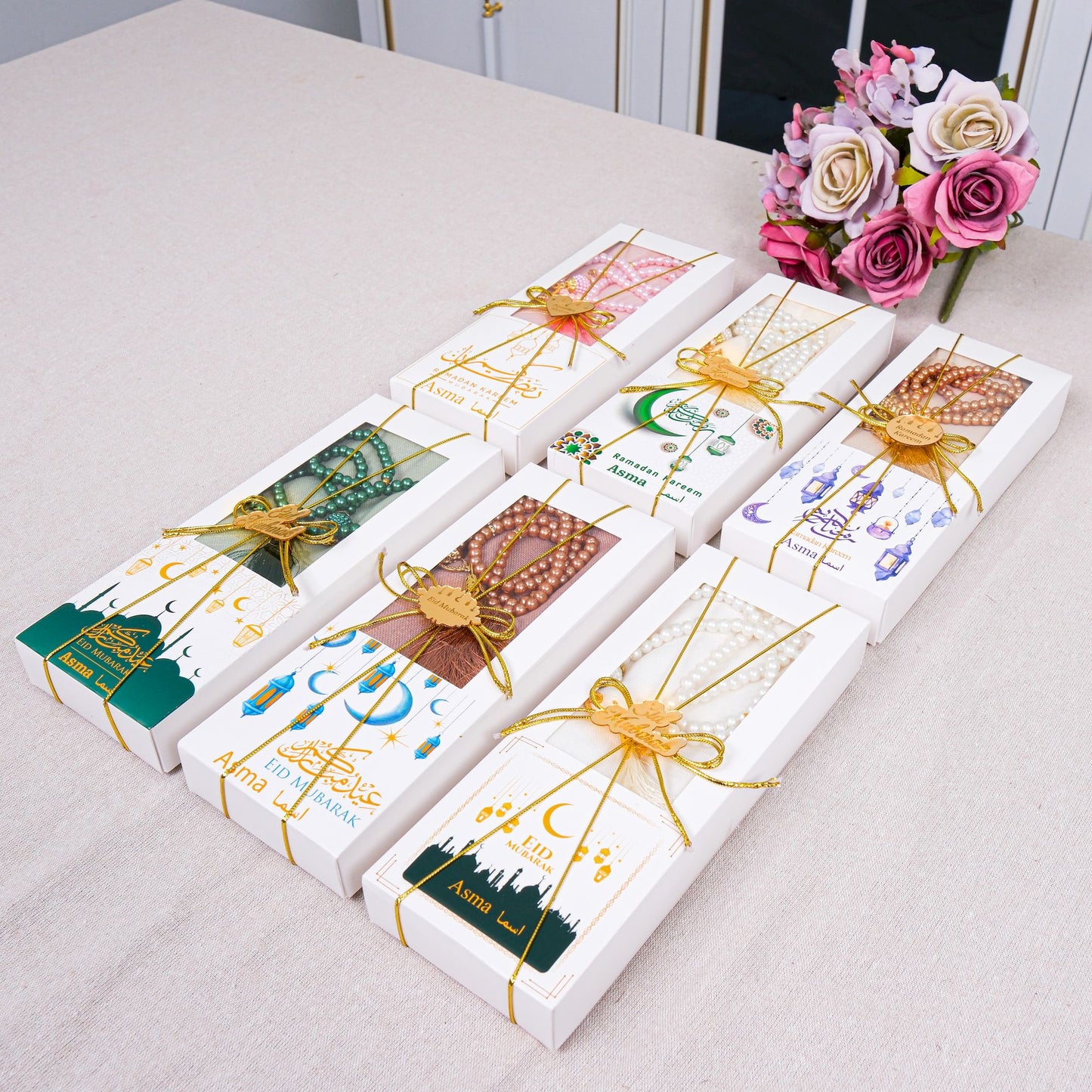 Personalized Pashmina Shawl Scarf Tasbeeh Gift Set Ramadan Eid Wedding - Islamic Elite Favors is a handmade gift shop offering a wide variety of unique and personalized gifts for all occasions. Whether you're looking for the perfect Ramadan, Eid, Hajj, wedding gift or something special for a birthday, baby shower or anniversary, we have something for everyone. High quality, made with love.