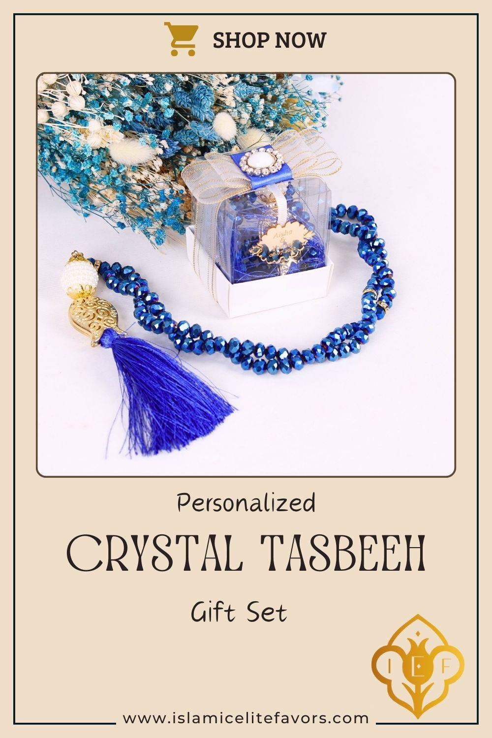 Personalized Crystal Prayer Beads Favor, Ramadan Eid Wedding Baby Shower Islamic Gift - Islamic Elite Favors is a handmade gift shop offering a wide variety of unique and personalized gifts for all occasions. Whether you're looking for the perfect Ramadan, Eid, Hajj, wedding gift or something special for a birthday, baby shower or anniversary, we have something for everyone. High quality, made with love.