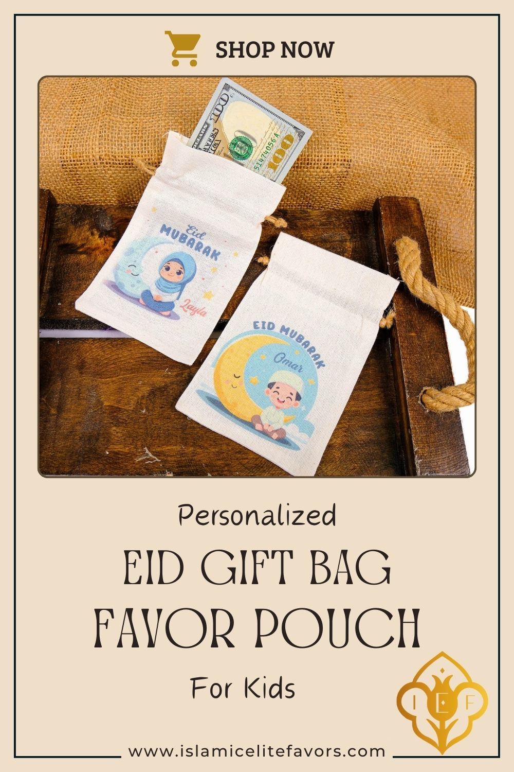 Personalized Eid Gift Bag for Kids, Custom Ramadan Favor Pouch, Cotton Treat Bag, Goodie Bag - Islamic Elite Favors is a handmade gift shop offering a wide variety of unique and personalized gifts for all occasions. Whether you're looking for the perfect Ramadan, Eid, Hajj, wedding gift or something special for a birthday, baby shower or anniversary, we have something for everyone. High quality, made with love.