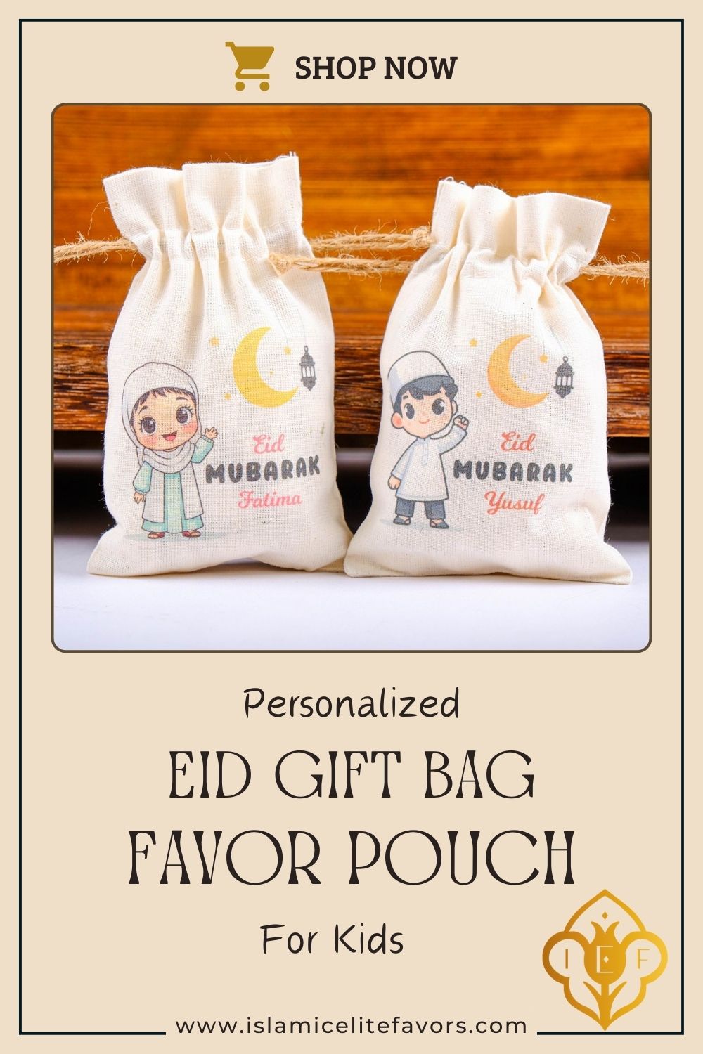 Personalized Eid Gift Bag for Kids, Custom Ramadan Favor Pouch, Cotton Treat Bag, Goodie Bag - Islamic Elite Favors is a handmade gift shop offering a wide variety of unique and personalized gifts for all occasions. Whether you're looking for the perfect Ramadan, Eid, Hajj, wedding gift or something special for a birthday, baby shower or anniversary, we have something for everyone. High quality, made with love.