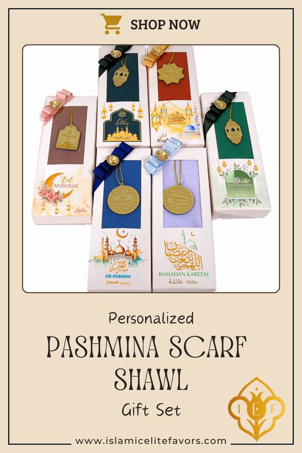 Personalized Custom Pashmina Shawl Scarf Elegant Gift, Wedding Ramadan Eid Favors - Islamic Elite Favors is a handmade gift shop offering a wide variety of unique and personalized gifts for all occasions. Whether you're looking for the perfect Ramadan, Eid, Hajj, wedding gift or something special for a birthday, baby shower or anniversary, we have something for everyone. High quality, made with love.