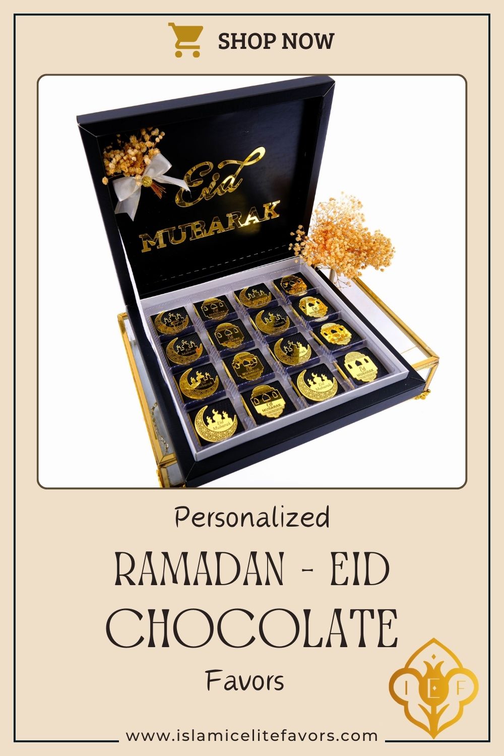 Eid Mubarak Chocolate Box, Ramadan Kareem Ramadan Mubarak Eid al-Adha Chocolate Gift Favors for Guests - Islamic Elite Favors is a handmade gift shop offering a wide variety of unique and personalized gifts for all occasions. Whether you're looking for the perfect Ramadan, Eid, Hajj, wedding gift or something special for a birthday, baby shower or anniversary, we have something for everyone. High quality, made with love.