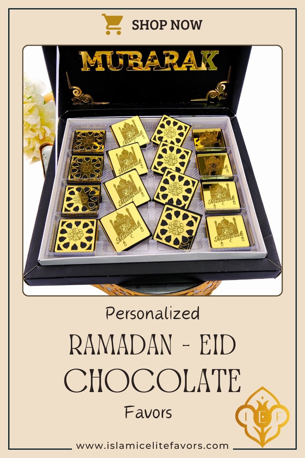 Eid Mubarak Chocolate Box, Ramadan Kareem Ramadan Mubarak Eid al-Adha Chocolate Gift Favors for Guests - Islamic Elite Favors is a handmade gift shop offering a wide variety of unique and personalized gifts for all occasions. Whether you're looking for the perfect Ramadan, Eid, Hajj, wedding gift or something special for a birthday, baby shower or anniversary, we have something for everyone. High quality, made with love.