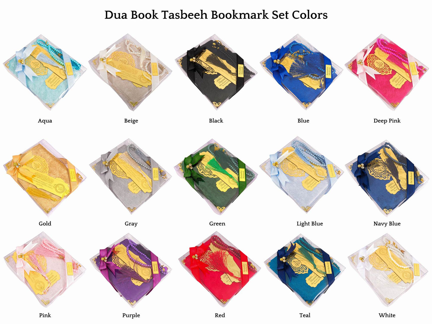 Personalized Velvet Dua Book Bookmark Tasbeeh Gift Set, Ramadan Eid Birthday Wedding Islamic Favors - Islamic Elite Favors is a handmade gift shop offering a wide variety of unique and personalized gifts for all occasions. Whether you're looking for the perfect Ramadan, Eid, Hajj, wedding gift or something special for a birthday, baby shower or anniversary, we have something for everyone. High quality, made with love.