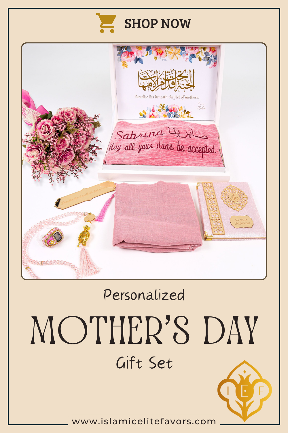 Personalized Prayer Mat Hijab Dua Book Tasbih Dhikr Count Bookmark Set - Islamic Elite Favors is a handmade gift shop offering a wide variety of unique and personalized gifts for all occasions. Whether you're looking for the perfect Ramadan, Eid, Hajj, wedding gift or something special for a birthday, baby shower or anniversary, we have something for everyone. High quality, made with love.