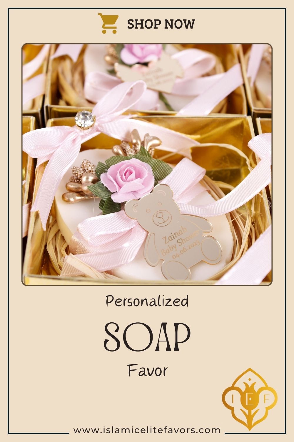 Personalized Soap Baby Shower Favors Wedding Bridal Shower Gifts - Islamic Elite Favors is a handmade gift shop offering a wide variety of unique and personalized gifts for all occasions. Whether you're looking for the perfect Ramadan, Eid, Hajj, wedding gift or something special for a birthday, baby shower or anniversary, we have something for everyone. High quality, made with love.