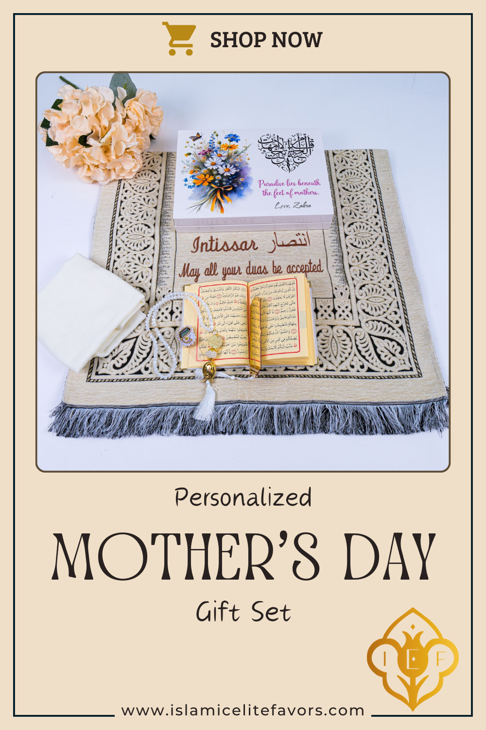 Personalized Prayer Mat Hijab Dua Book Tasbih Dhikr Count Bookmark Set - Islamic Elite Favors is a handmade gift shop offering a wide variety of unique and personalized gifts for all occasions. Whether you're looking for the perfect Ramadan, Eid, Hajj, wedding gift or something special for a birthday, baby shower or anniversary, we have something for everyone. High quality, made with love.