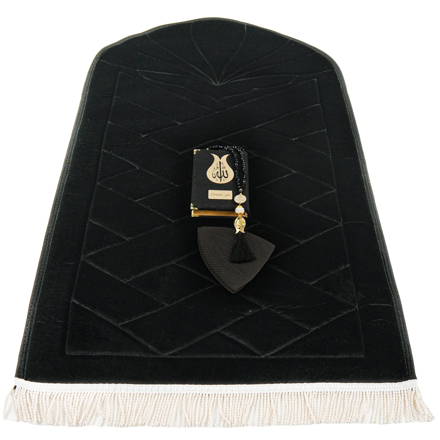 Padded Thick Prayer Mat Quran Tasbeeh Kufi Islamic Muslim Gift Set - Islamic Elite Favors is a handmade gift shop offering a wide variety of unique and personalized gifts for all occasions. Whether you're looking for the perfect Ramadan, Eid, Hajj, wedding gift or something special for a birthday, baby shower or anniversary, we have something for everyone. High quality, made with love.