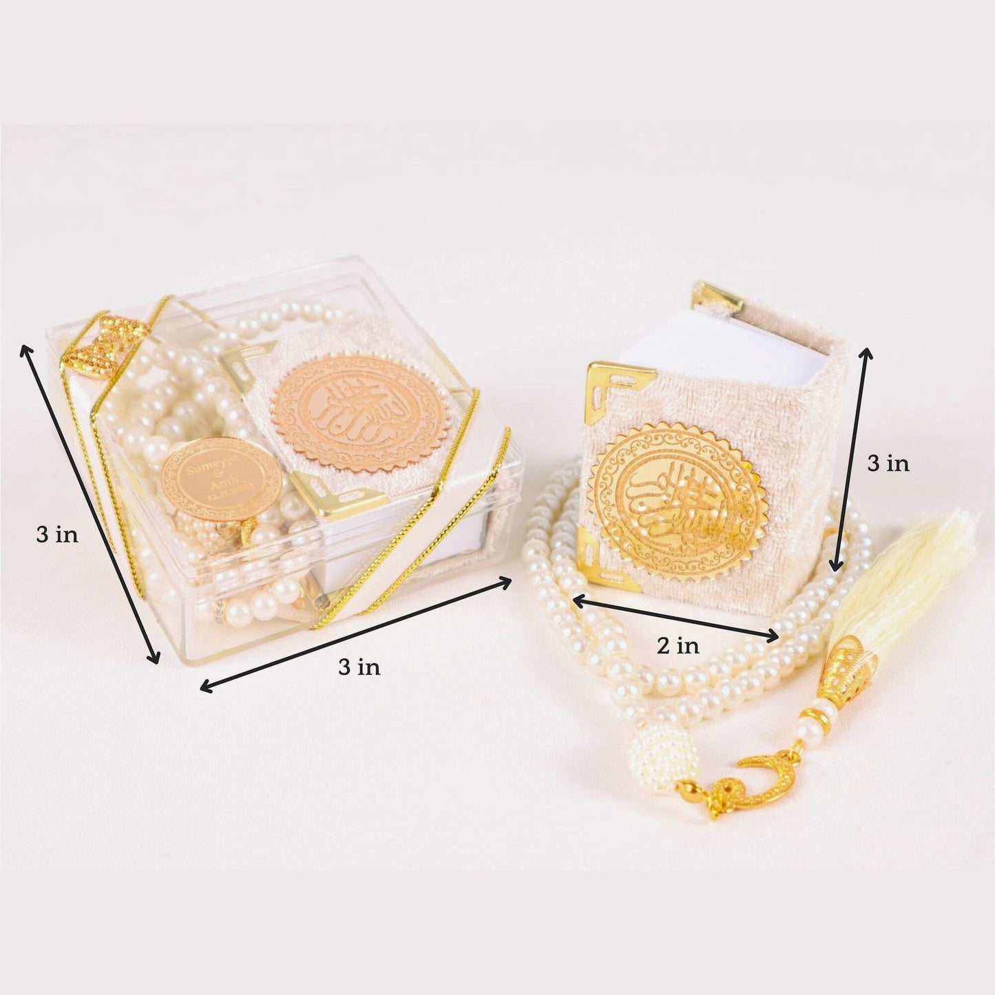 Personalized Mini Quran Pearl Prayer Bead Bow Tie Décor Wedding Favor - Islamic Elite Favors is a handmade gift shop offering a wide variety of unique and personalized gifts for all occasions. Whether you're looking for the perfect Ramadan, Eid, Hajj, wedding gift or something special for a birthday, baby shower or anniversary, we have something for everyone. High quality, made with love.