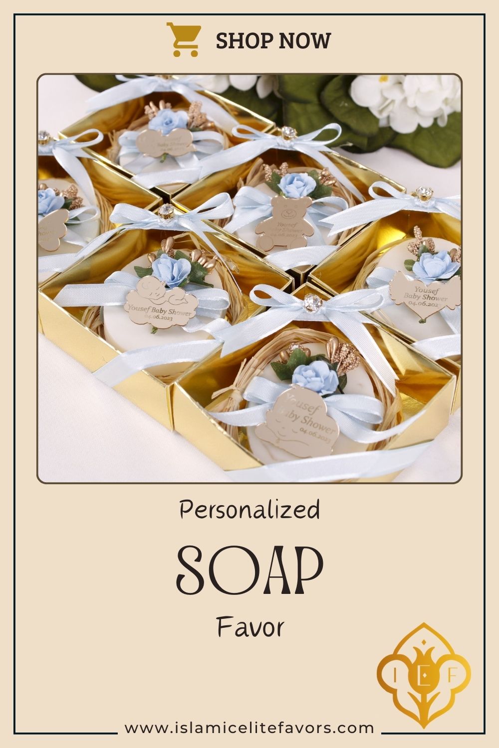 Personalized Soap Baby Shower Favors Wedding Bridal Shower Gifts - Islamic Elite Favors is a handmade gift shop offering a wide variety of unique and personalized gifts for all occasions. Whether you're looking for the perfect Ramadan, Eid, Hajj, wedding gift or something special for a birthday, baby shower or anniversary, we have something for everyone. High quality, made with love.
