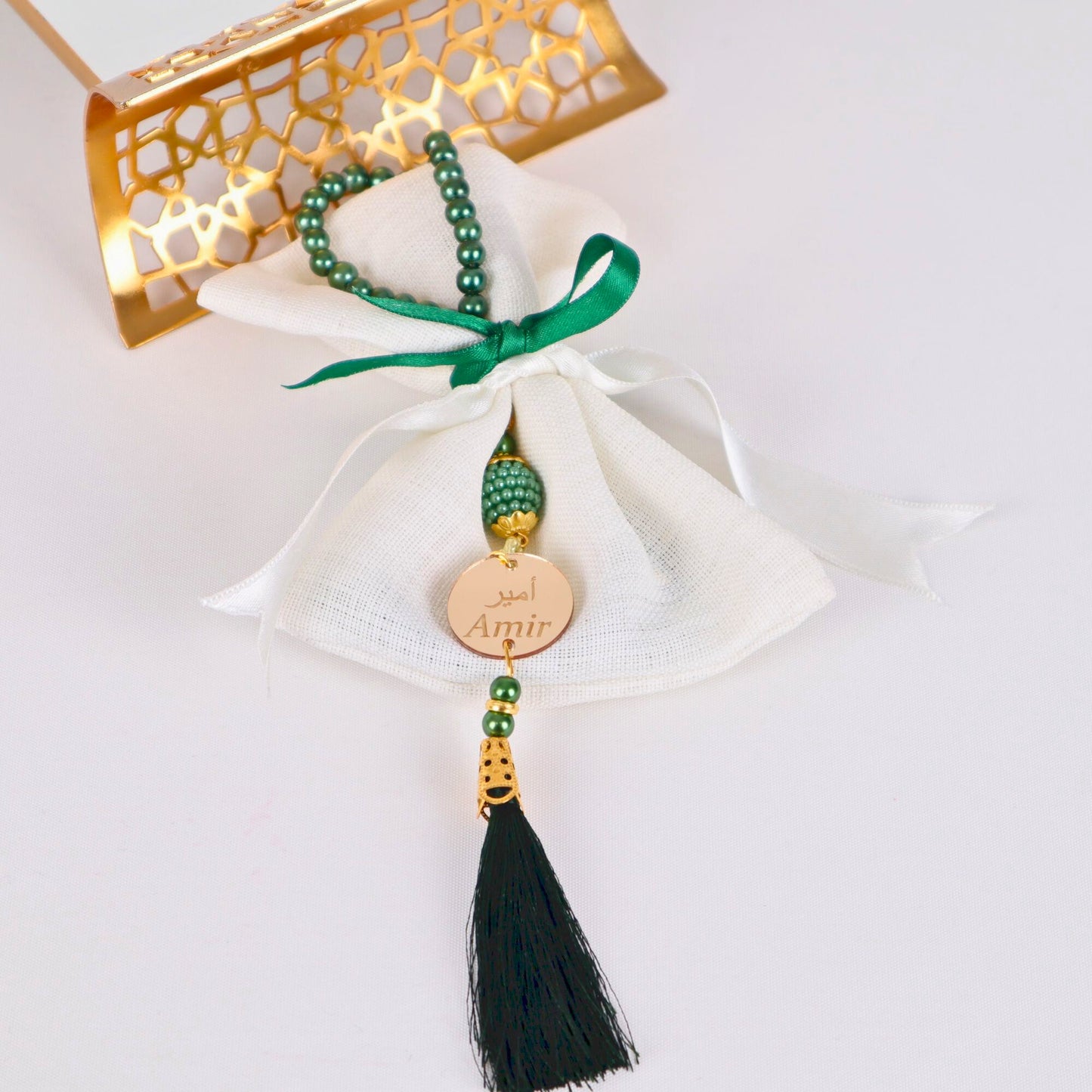 Personalized Pearl Prayer Beads in Colorful Pouch Favors for Guests - Islamic Elite Favors is a handmade gift shop offering a wide variety of unique and personalized gifts for all occasions. Whether you're looking for the perfect Ramadan, Eid, Hajj, wedding gift or something special for a birthday, baby shower or anniversary, we have something for everyone. High quality, made with love.