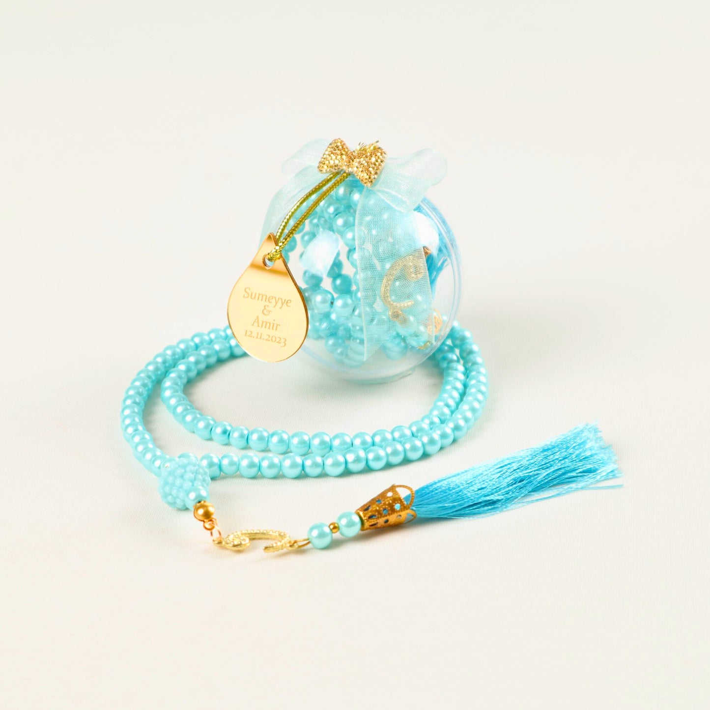 Personalized Pearl Prayer Beads Muslim Wedding Baby Shower Ramadan Gift - Islamic Elite Favors is a handmade gift shop offering a wide variety of unique and personalized gifts for all occasions. Whether you're looking for the perfect Ramadan, Eid, Hajj, wedding gift or something special for a birthday, baby shower or anniversary, we have something for everyone. High quality, made with love.