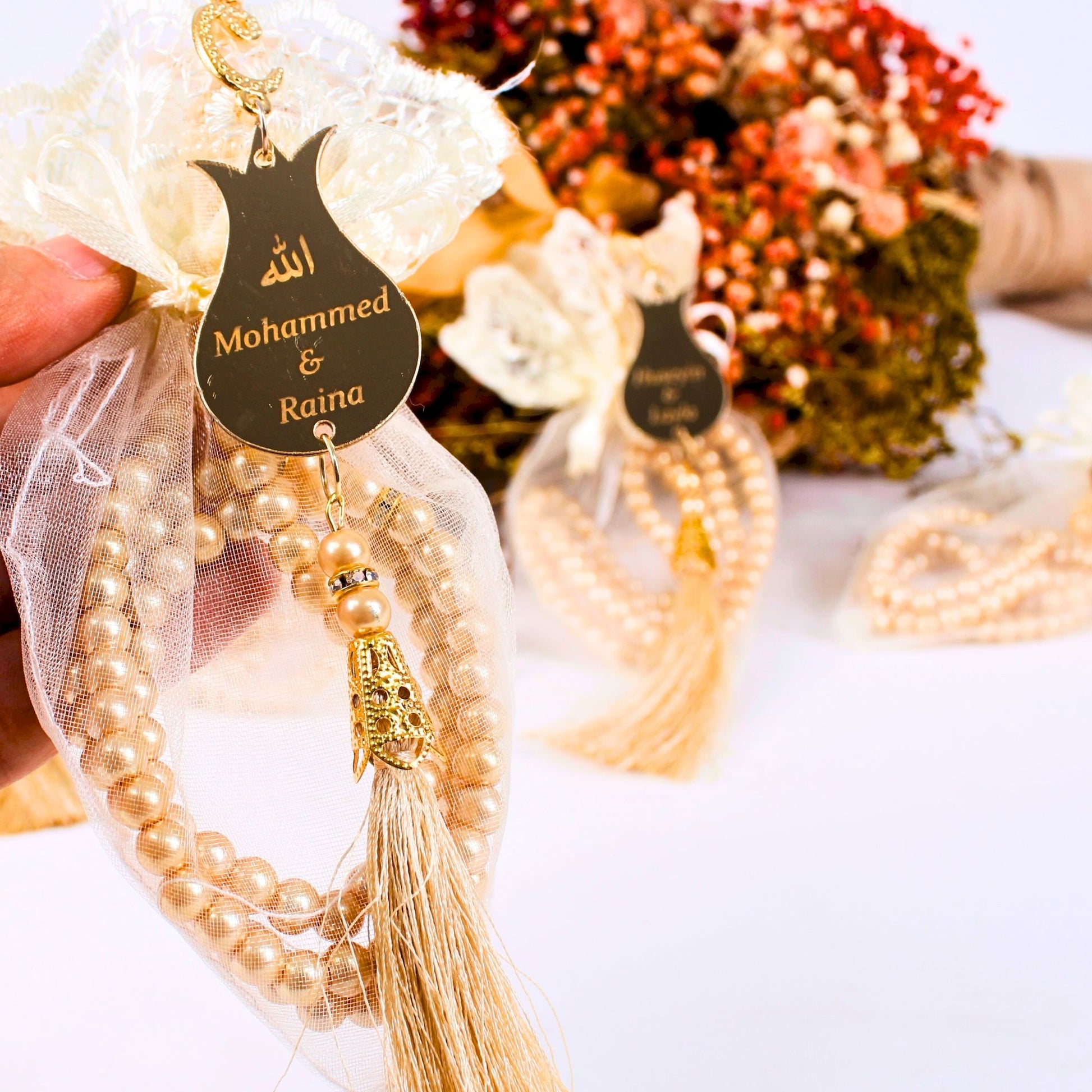 Personalized Tasbeeh Favor Ramadan Wedding Baby Shower Islamic Gift - Islamic Elite Favors is a handmade gift shop offering a wide variety of unique and personalized gifts for all occasions. Whether you're looking for the perfect Ramadan, Eid, Hajj, wedding gift or something special for a birthday, baby shower or anniversary, we have something for everyone. High quality, made with love.