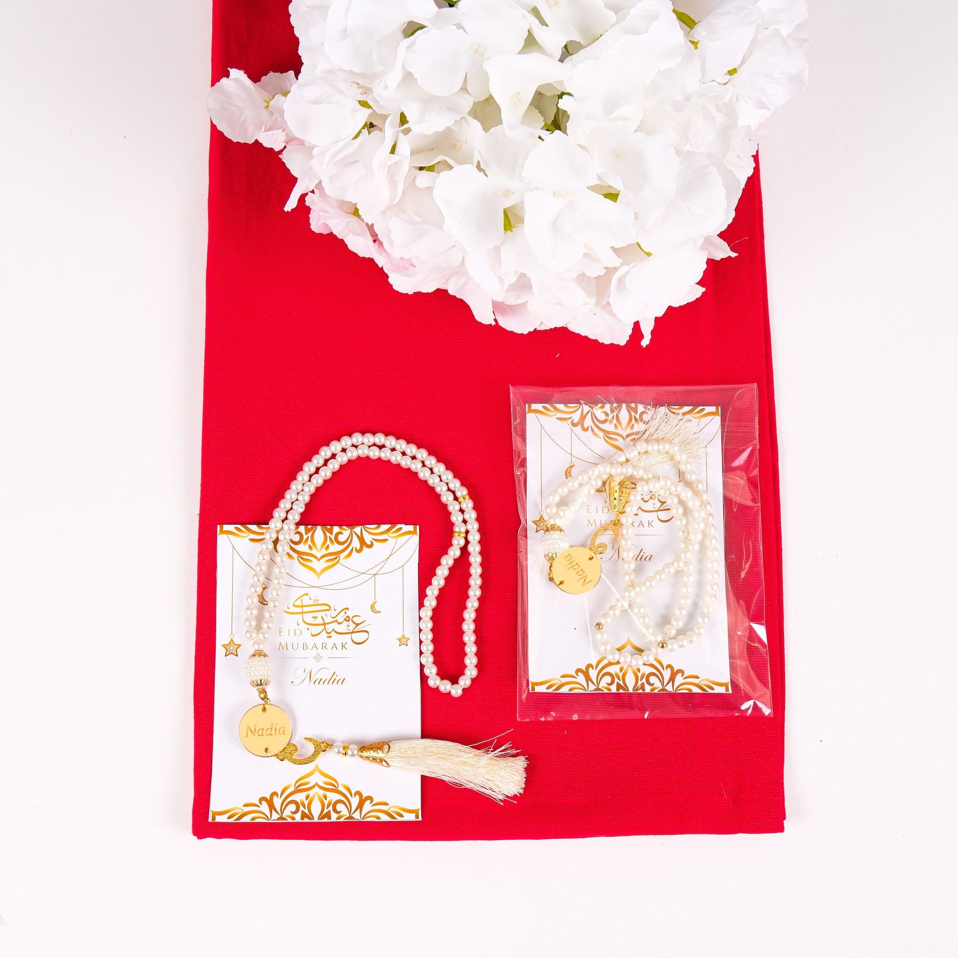 Personalized Prayer Beads with Greeting Thank You Card Islamic Favors - Islamic Elite Favors is a handmade gift shop offering a wide variety of unique and personalized gifts for all occasions. Whether you're looking for the perfect Ramadan, Eid, Hajj, wedding gift or something special for a birthday, baby shower or anniversary, we have something for everyone. High quality, made with love.