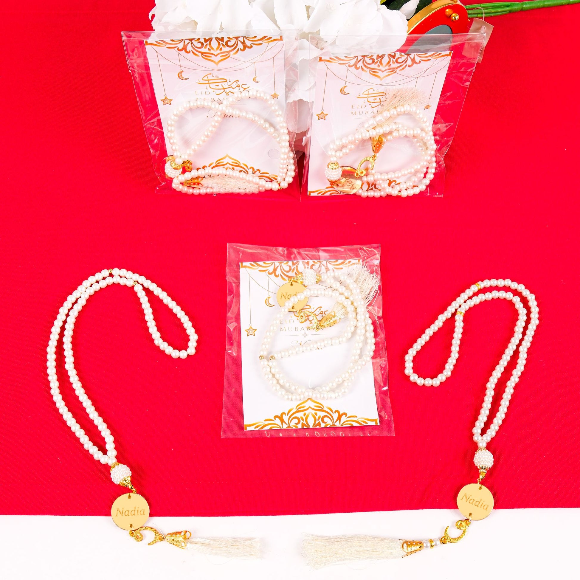 Personalized Prayer Beads with Greeting Thank You Card Islamic Favors - Islamic Elite Favors is a handmade gift shop offering a wide variety of unique and personalized gifts for all occasions. Whether you're looking for the perfect Ramadan, Eid, Hajj, wedding gift or something special for a birthday, baby shower or anniversary, we have something for everyone. High quality, made with love.