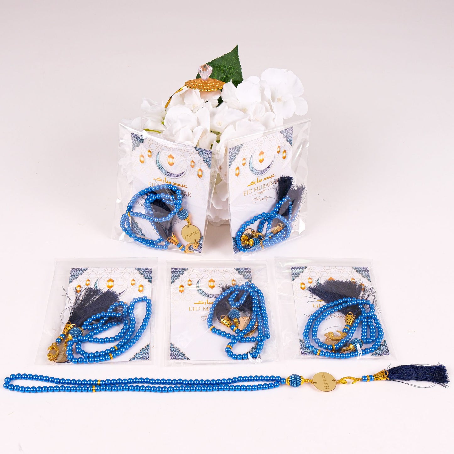Personalized Prayer Beads with Greeting Thank You Card Islamic Favors - Islamic Elite Favors is a handmade gift shop offering a wide variety of unique and personalized gifts for all occasions. Whether you're looking for the perfect Ramadan, Eid, Hajj, wedding gift or something special for a birthday, baby shower or anniversary, we have something for everyone. High quality, made with love.