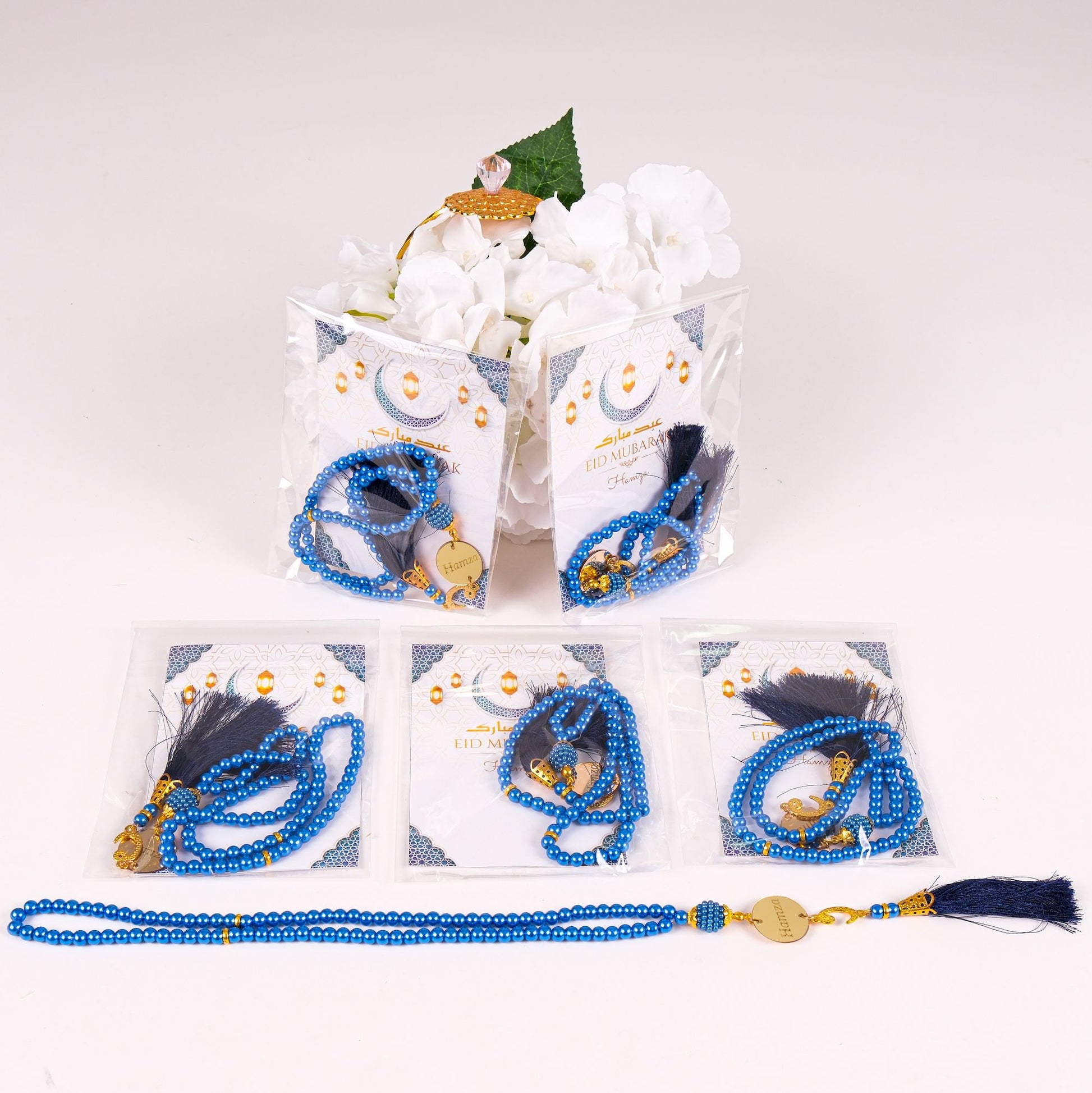 Personalized Prayer Beads with Greeting Thank You Card Islamic Favors - Islamic Elite Favors is a handmade gift shop offering a wide variety of unique and personalized gifts for all occasions. Whether you're looking for the perfect Ramadan, Eid, Hajj, wedding gift or something special for a birthday, baby shower or anniversary, we have something for everyone. High quality, made with love.