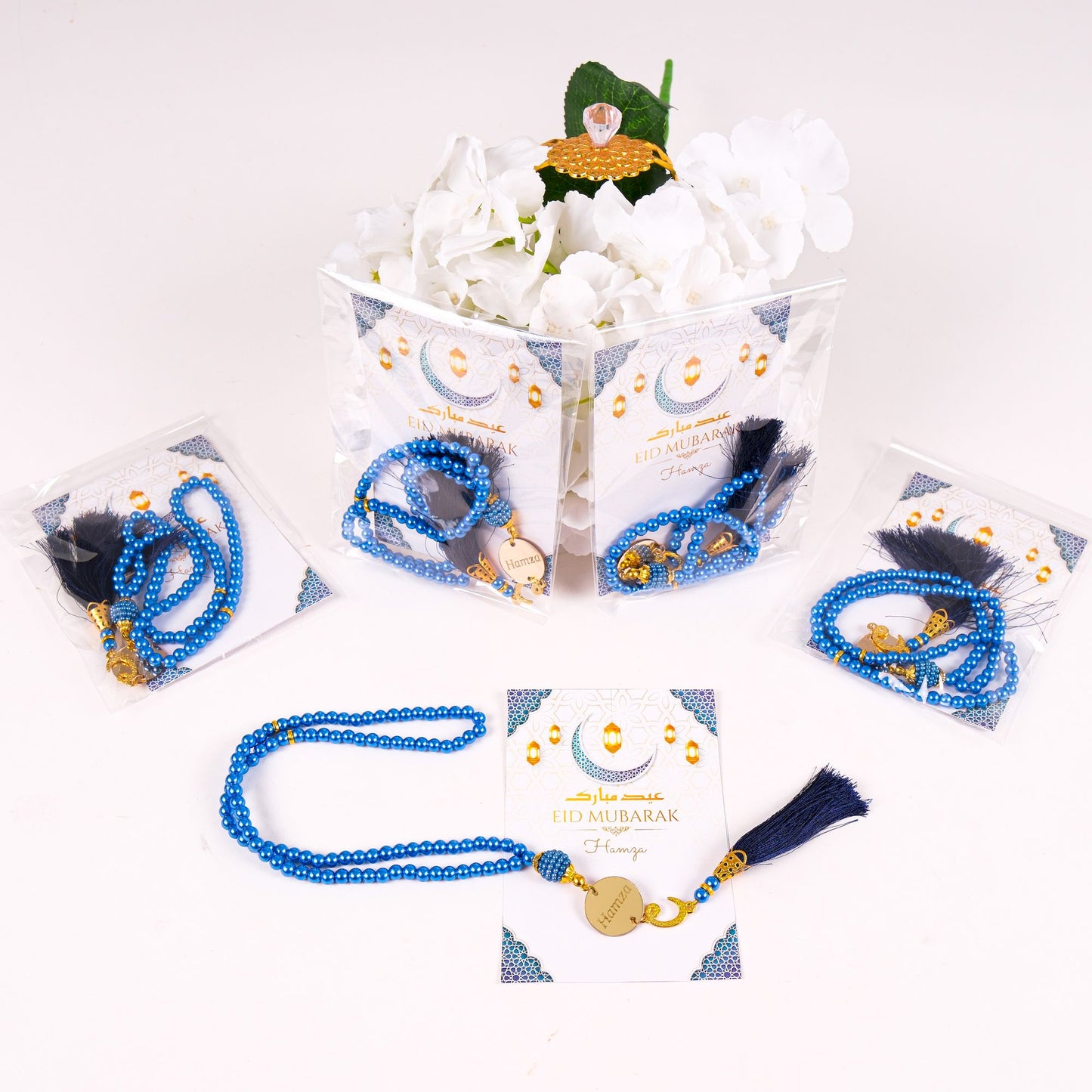 Personalized Prayer Beads with Greeting Thank You Card Islamic Favors - Islamic Elite Favors is a handmade gift shop offering a wide variety of unique and personalized gifts for all occasions. Whether you're looking for the perfect Ramadan, Eid, Hajj, wedding gift or something special for a birthday, baby shower or anniversary, we have something for everyone. High quality, made with love.
