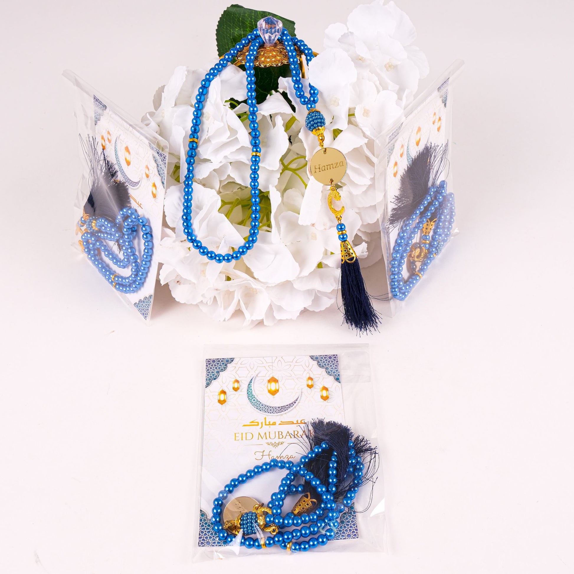 Personalized Prayer Beads with Greeting Thank You Card Islamic Favors - Islamic Elite Favors is a handmade gift shop offering a wide variety of unique and personalized gifts for all occasions. Whether you're looking for the perfect Ramadan, Eid, Hajj, wedding gift or something special for a birthday, baby shower or anniversary, we have something for everyone. High quality, made with love.