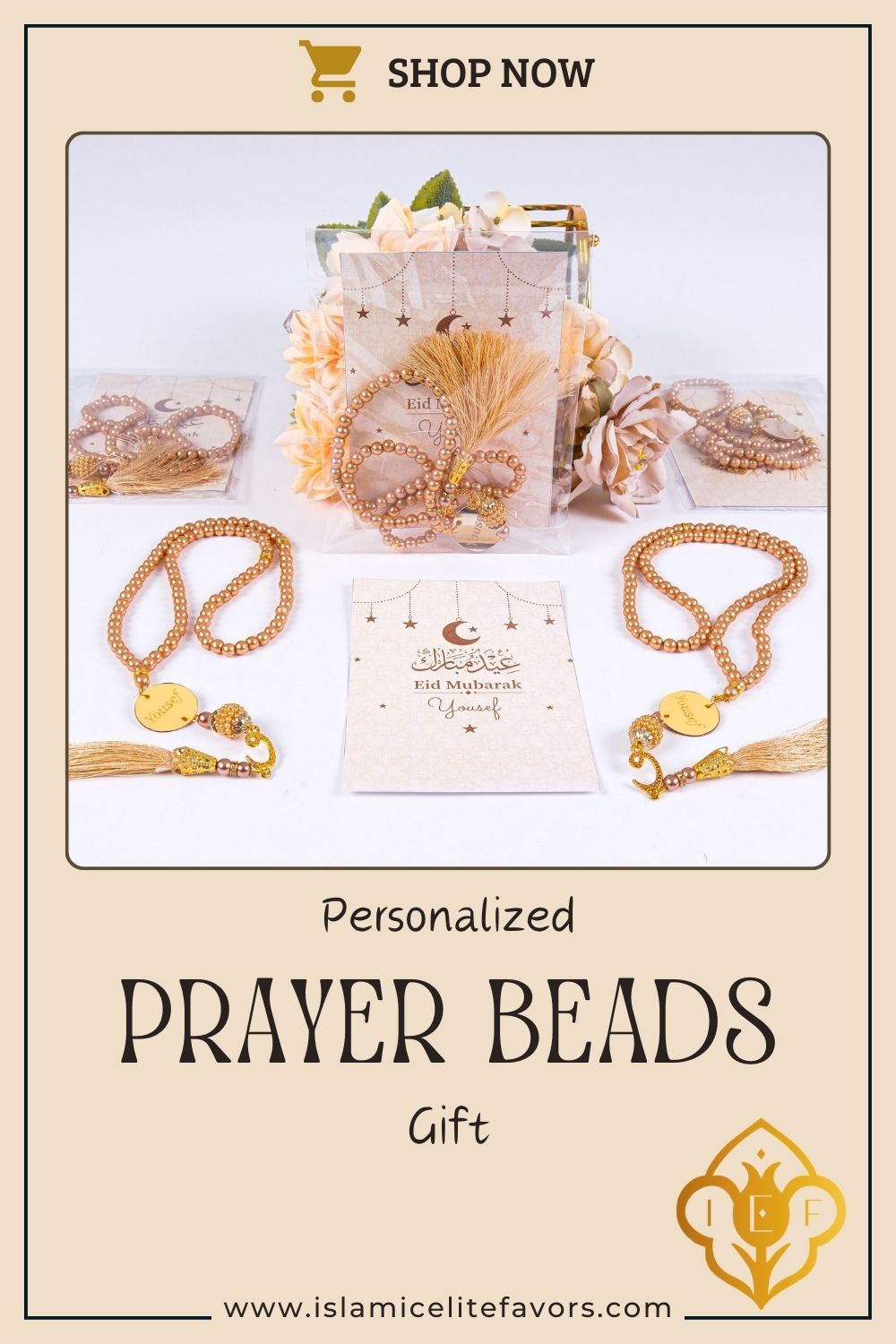 Personalized Prayer Beads with Greeting Thank You Card Islamic Favors - Islamic Elite Favors is a handmade gift shop offering a wide variety of unique and personalized gifts for all occasions. Whether you're looking for the perfect Ramadan, Eid, Hajj, wedding gift or something special for a birthday, baby shower or anniversary, we have something for everyone. High quality, made with love.