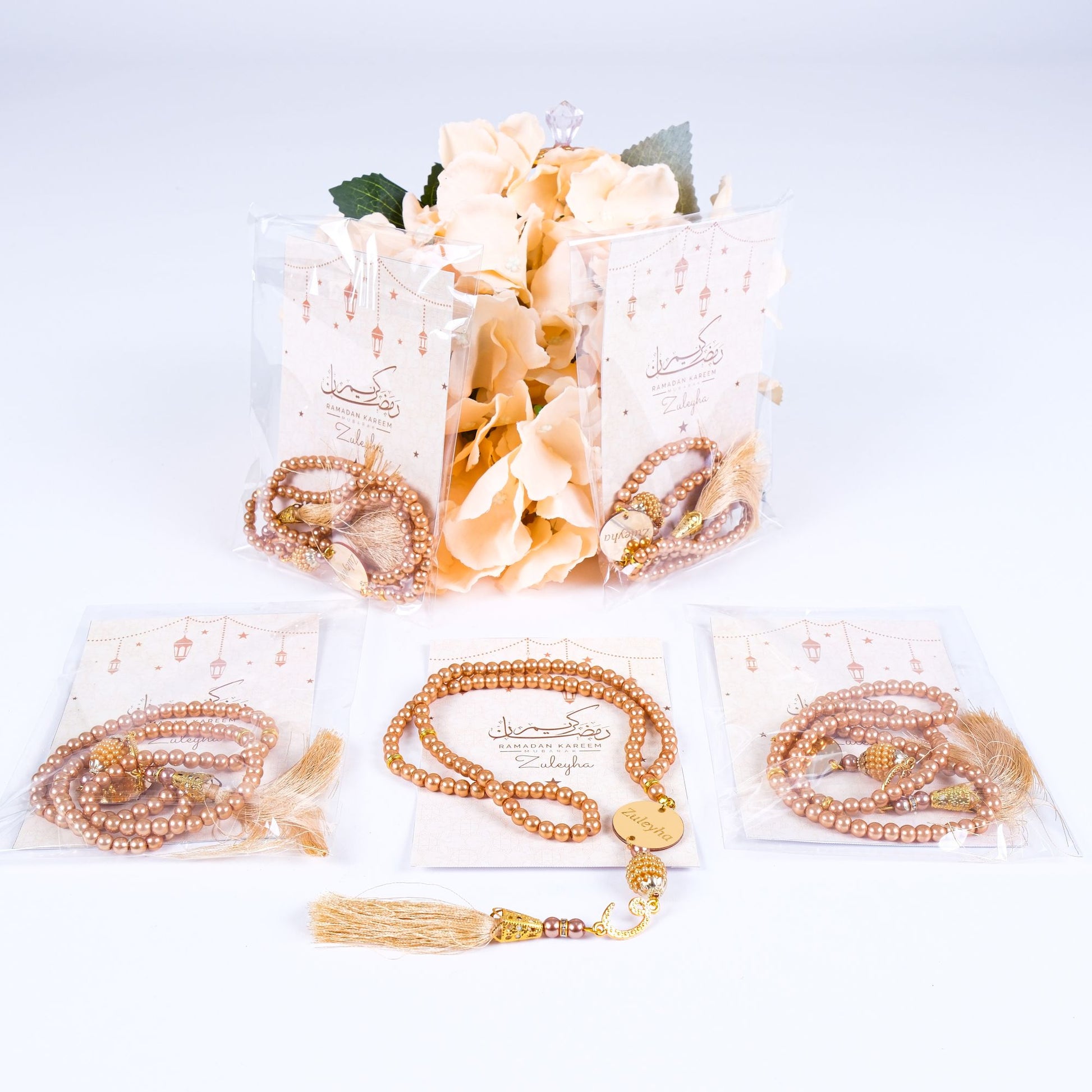 Personalized Prayer Beads with Greeting Thank You Card Islamic Favors - Islamic Elite Favors is a handmade gift shop offering a wide variety of unique and personalized gifts for all occasions. Whether you're looking for the perfect Ramadan, Eid, Hajj, wedding gift or something special for a birthday, baby shower or anniversary, we have something for everyone. High quality, made with love.
