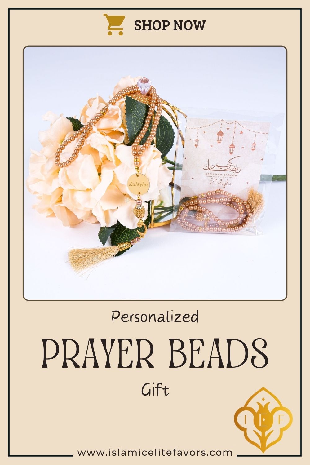 Personalized Prayer Beads with Greeting Thank You Card Islamic Favors - Islamic Elite Favors is a handmade gift shop offering a wide variety of unique and personalized gifts for all occasions. Whether you're looking for the perfect Ramadan, Eid, Hajj, wedding gift or something special for a birthday, baby shower or anniversary, we have something for everyone. High quality, made with love.