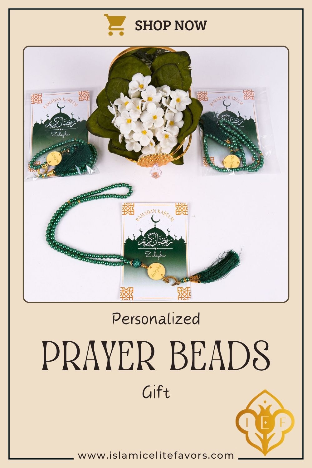 Personalized Prayer Beads with Greeting Thank You Card Islamic Favors - Islamic Elite Favors is a handmade gift shop offering a wide variety of unique and personalized gifts for all occasions. Whether you're looking for the perfect Ramadan, Eid, Hajj, wedding gift or something special for a birthday, baby shower or anniversary, we have something for everyone. High quality, made with love.