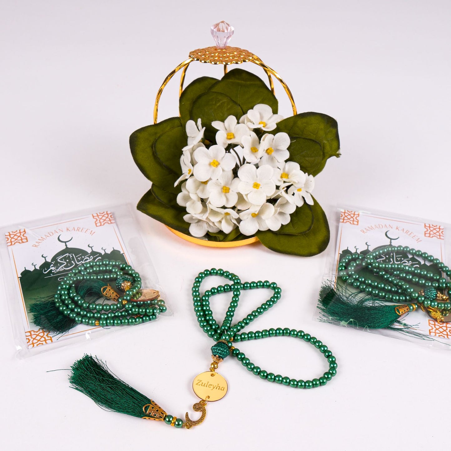 Personalized Prayer Beads with Greeting Thank You Card Islamic Favors - Islamic Elite Favors is a handmade gift shop offering a wide variety of unique and personalized gifts for all occasions. Whether you're looking for the perfect Ramadan, Eid, Hajj, wedding gift or something special for a birthday, baby shower or anniversary, we have something for everyone. High quality, made with love.