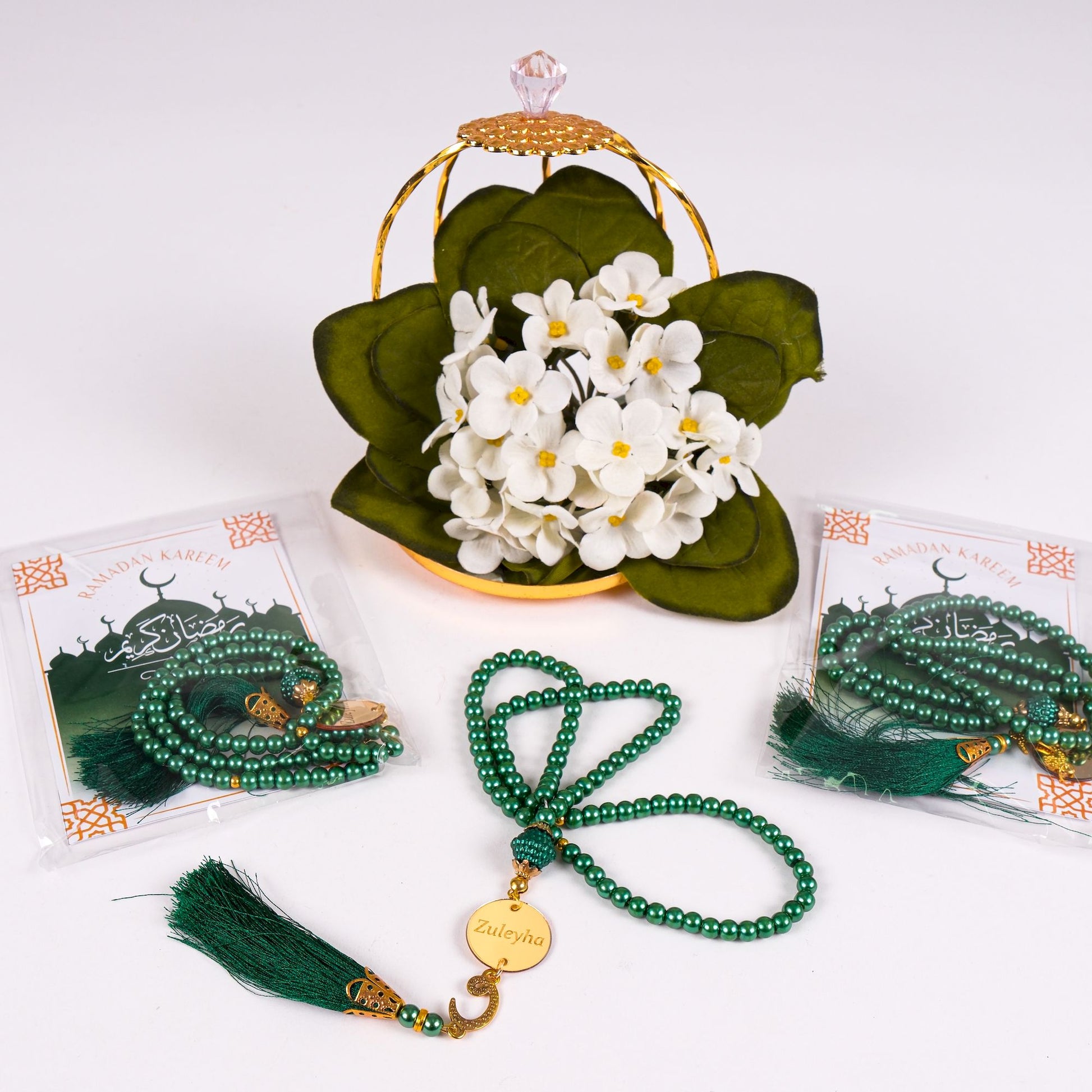 Personalized Prayer Beads with Greeting Thank You Card Islamic Favors - Islamic Elite Favors is a handmade gift shop offering a wide variety of unique and personalized gifts for all occasions. Whether you're looking for the perfect Ramadan, Eid, Hajj, wedding gift or something special for a birthday, baby shower or anniversary, we have something for everyone. High quality, made with love.