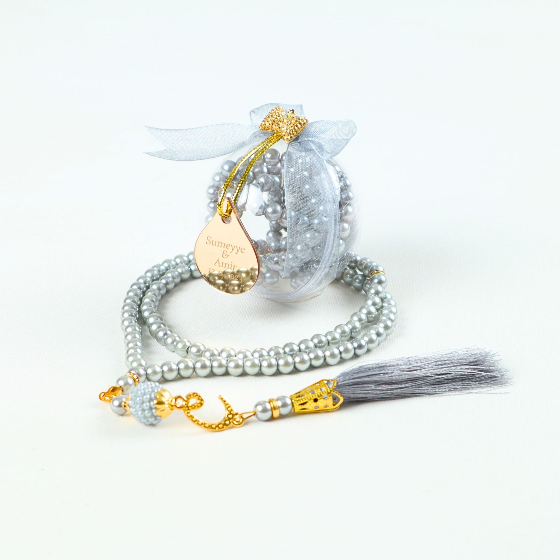Personalized Pearl Prayer Beads Muslim Wedding Baby Shower Ramadan Gift - Islamic Elite Favors is a handmade gift shop offering a wide variety of unique and personalized gifts for all occasions. Whether you're looking for the perfect Ramadan, Eid, Hajj, wedding gift or something special for a birthday, baby shower or anniversary, we have something for everyone. High quality, made with love.