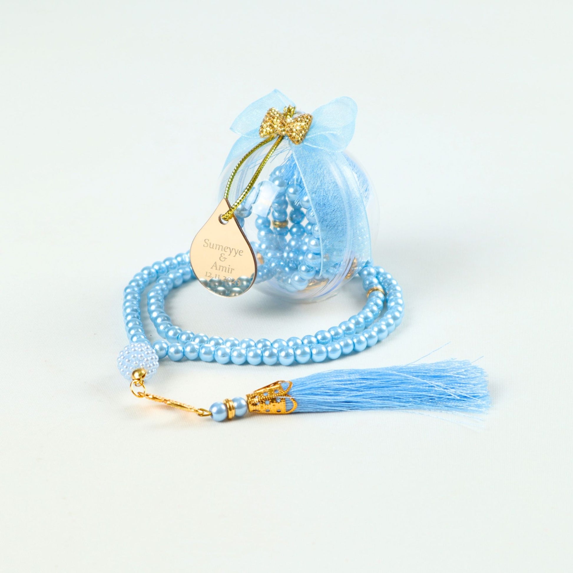 Personalized Pearl Prayer Beads Muslim Wedding Baby Shower Ramadan Gift - Islamic Elite Favors is a handmade gift shop offering a wide variety of unique and personalized gifts for all occasions. Whether you're looking for the perfect Ramadan, Eid, Hajj, wedding gift or something special for a birthday, baby shower or anniversary, we have something for everyone. High quality, made with love.