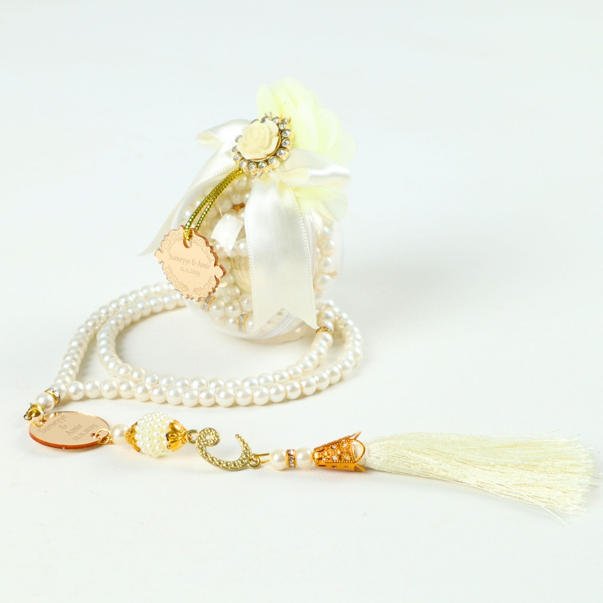 Personalized Pearl Prayer Bead Muslim Wedding Baby Shower Ramadan Gift - Islamic Elite Favors is a handmade gift shop offering a wide variety of unique and personalized gifts for all occasions. Whether you're looking for the perfect Ramadan, Eid, Hajj, wedding gift or something special for a birthday, baby shower or anniversary, we have something for everyone. High quality, made with love.
