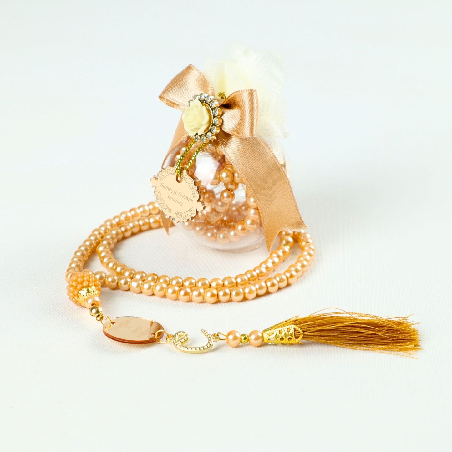 Personalized Pearl Prayer Bead Muslim Wedding Baby Shower Ramadan Gift - Islamic Elite Favors is a handmade gift shop offering a wide variety of unique and personalized gifts for all occasions. Whether you're looking for the perfect Ramadan, Eid, Hajj, wedding gift or something special for a birthday, baby shower or anniversary, we have something for everyone. High quality, made with love.
