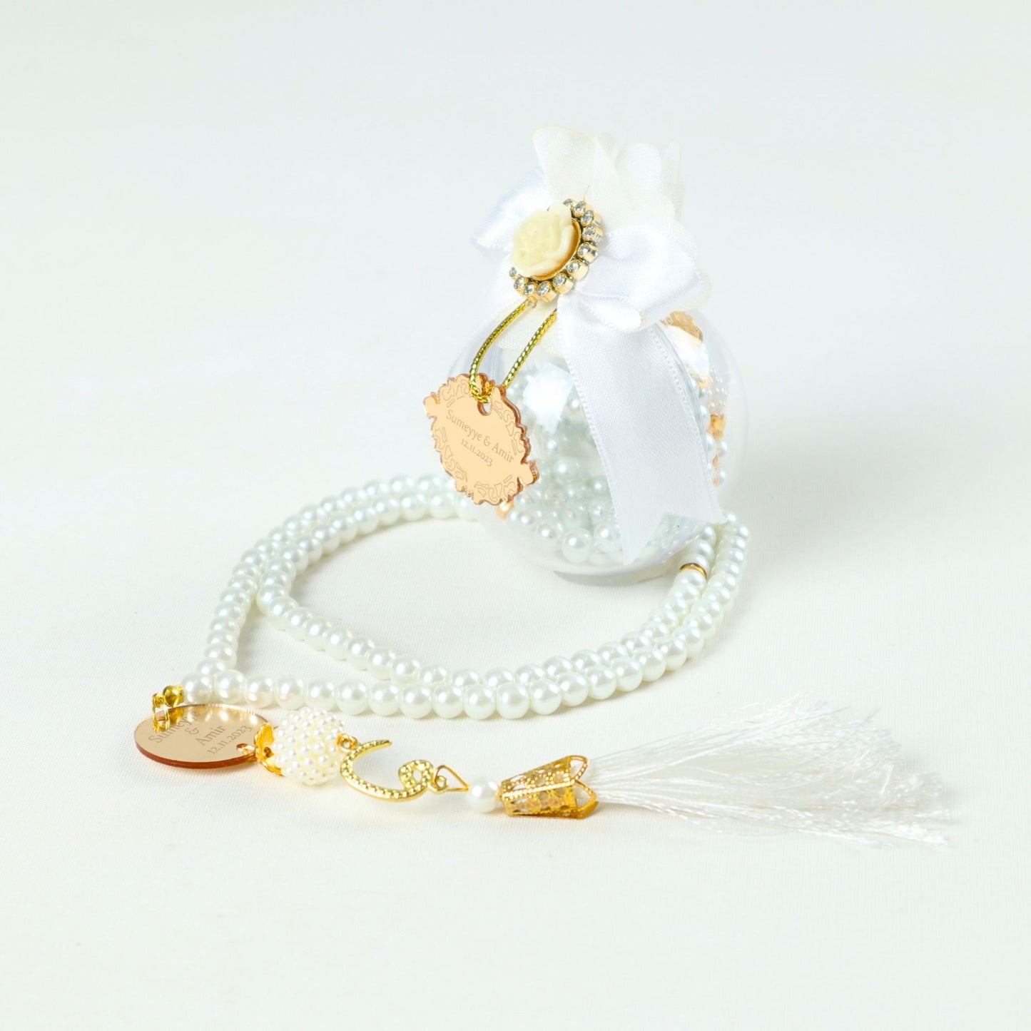 Personalized Pearl Prayer Bead Muslim Wedding Baby Shower Ramadan Gift - Islamic Elite Favors is a handmade gift shop offering a wide variety of unique and personalized gifts for all occasions. Whether you're looking for the perfect Ramadan, Eid, Hajj, wedding gift or something special for a birthday, baby shower or anniversary, we have something for everyone. High quality, made with love.